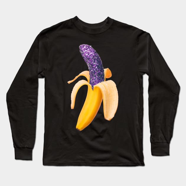 Glitter banana Long Sleeve T-Shirt by byb